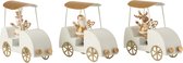 Kerstman - Rendier/kerstman | metaal | wit | 15x5x (h)13 cm