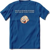 Een halve eeuw nu afgerond T-Shirt | Grappig Abraham 50 Jaar Verjaardag Kleding Cadeau | Dames – Heren - Donker Blauw - M