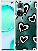 Honor 50 Hoesje Watercolor Hearts - Designed by Cazy
