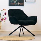 Fauteuil Utsjoki Ribstof, Zwart