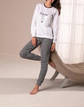 Cotonella Dames Pyjama Set Geblokt Tricot DDB64 - Maat XL