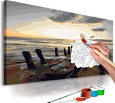 Doe-het-zelf op canvas schilderen - Beach (Sunrise).