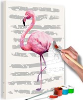 Doe-het-zelf op canvas schilderen - Beautiful Flamingo.