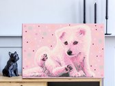 Doe-het-zelf op canvas schilderen - Sweet Doggy.