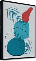 Akoestische panelen - Geluidsisolatie - Akoestische wandpanelen - Akoestisch schilderij AcousticPro® - paneel in scandinavische kunst stijl - Design 93 - Basic - 100x70 - zwart- Wa