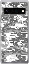 6F hoesje - geschikt voor Google Pixel 6 Pro -  Transparant TPU Case - Snow Camouflage #ffffff
