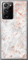 6F hoesje - geschikt voor Samsung Galaxy Note 20 Ultra -  Transparant TPU Case - Peachy Marble #ffffff