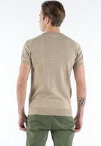 P&S Heren gebreid T-shirt-ROB-Taupe-L