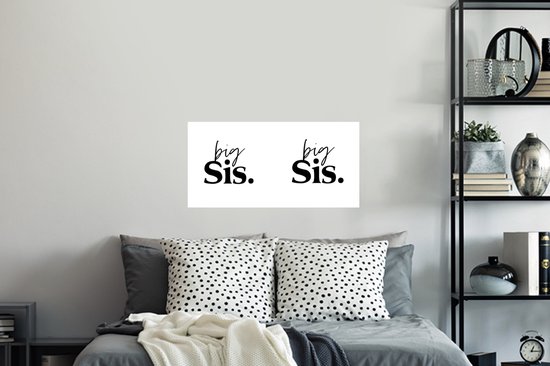 Stickers muraux - Sticker Foil - Big Sis - Proverbes - Big Sister - Citations - Sisters - 80x40 cm - Film Adhésif - Stickers muraux Chambre Enfant - Papier Peint Auto-Adhésif
