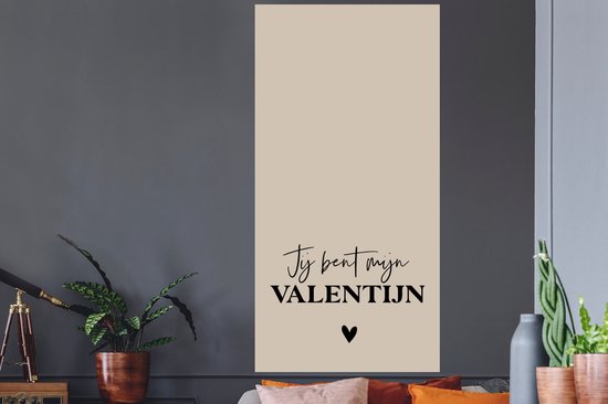 Stickers muraux - Citations - Tu es ma Valentine - Relation - Proverbes - 80x160 cm - Film adhésif