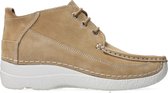 Wolky Veterschoenen Roll Moc beige nubuck