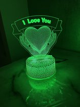 3D LED Lamp - 18 Kleuren - Afstandsbediening- Nachtlamp