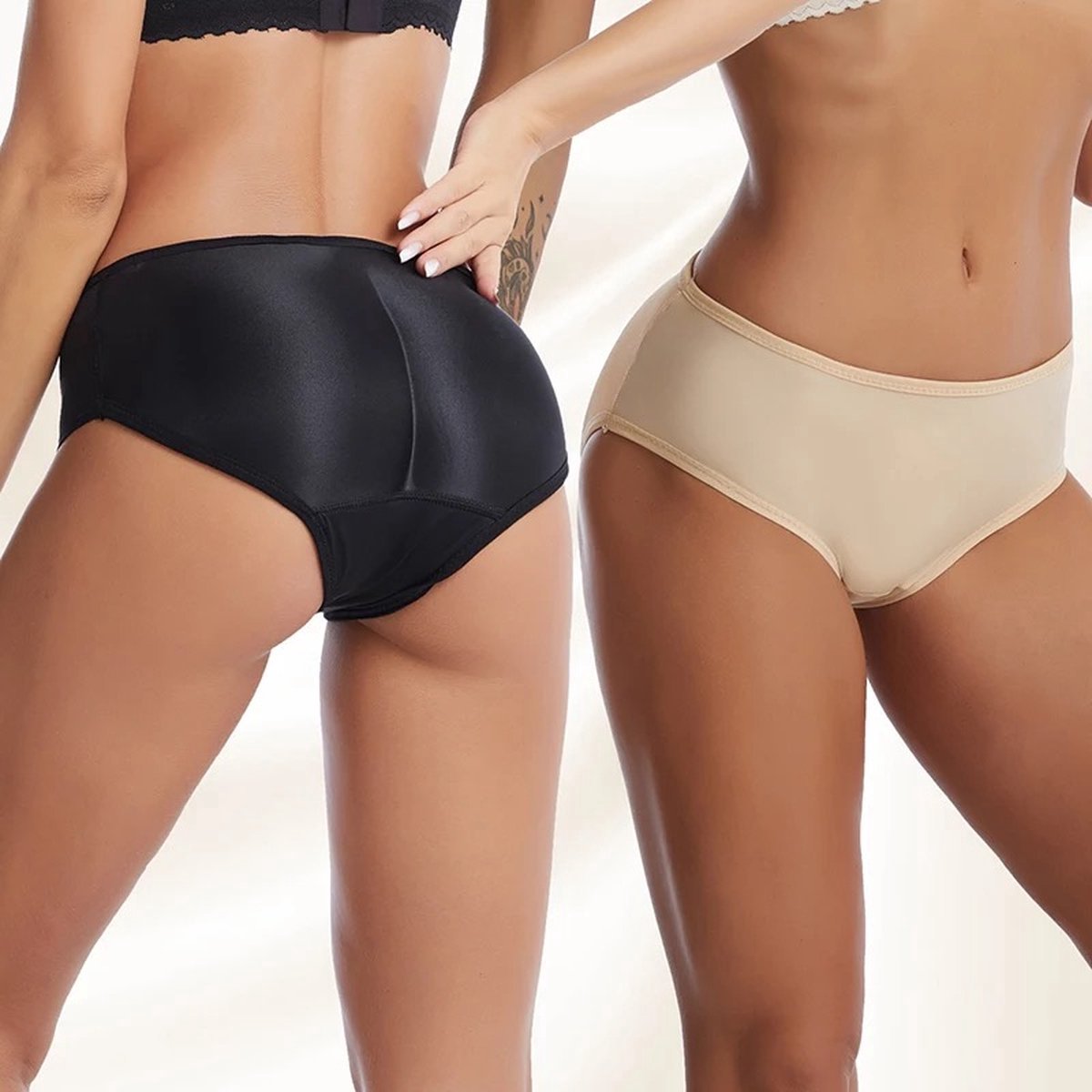 Butt Lift onderbroek I Butt Lifter I Corrigerend onderbroek I Stretch onderbroek I Slipje Met Vulling I Beige I Maat L