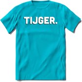 Tijger - Valentijn T-Shirt | Grappig Valentijnsdag Cadeautje voor Hem en Haar | Dames - Heren - Unisex | Kleding Cadeau | - Blauw - L