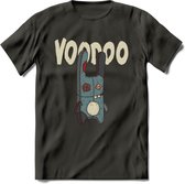 Voodoo pop T-Shirt Grappig | Halloween Kleding Kado Heren / Dames | Animal Skateboard Cadeau shirt - Donker Grijs - XXL