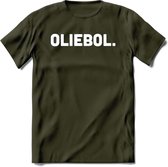 Oliebol - Snack T-Shirt | Grappig Verjaardag Kleding Cadeau | Eten En Snoep Shirt | Dames - Heren - Unisex Tshirt | - Leger Groen - XL