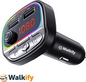 Walkify Bluetooth FM Transmitter - FM Transmitter - Autolader - Bluetooth Carkit - Handsfree - Auto accessoires