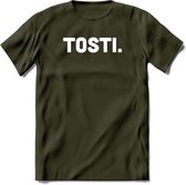 Tosti - Snack T-Shirt | Grappig Verjaardag Kleding Cadeau | Eten En Snoep Shirt | Dames - Heren - Unisex Tshirt | - Leger Groen - XL