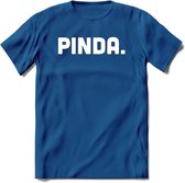 Pinda - Snack T-Shirt | Grappig Verjaardag Kleding Cadeau | Eten En Snoep Shirt | Dames - Heren - Unisex Tshirt | - Donker Blauw - M