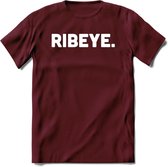 Ribeye - Snack T-Shirt | Grappig Verjaardag Kleding Cadeau | Eten En Snoep Shirt | Dames - Heren - Unisex Tshirt | - Burgundy - XL