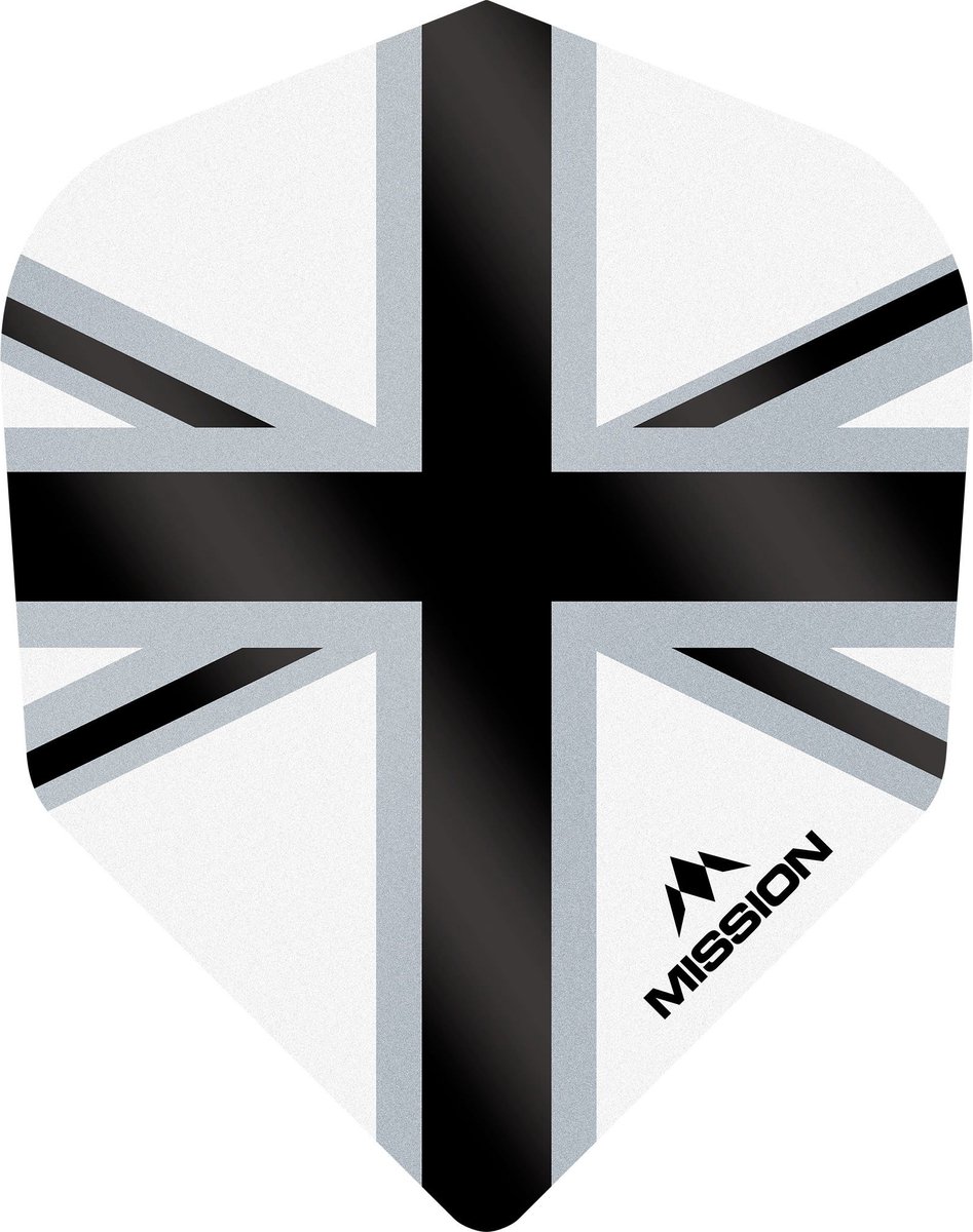 Mission Alliance-X 100 White & Black NO6 - Dart Flights