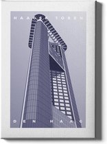 Walljar - Haagse toren - Muurdecoratie - Plexiglas schilderij