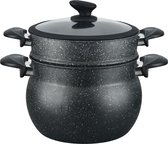 Cheffinger Couscous Pot - 26cm - 12L - Zwart