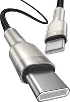 Baseus USB C naar USB C kabel, 100W 2 m PD QC 4.0 snel opladen USB Type C kabel, zinklegering Nylon gevlochten telefoon oplader snoer voor  Samsung S20 S10, laptop, schakelaar etc  B07TXJ6R1C