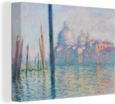 Canvas Schilderij Het grote kanaal, Venetië - Schilderij van Claude Monet - 80x60 cm - Wanddecoratie