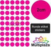 Ronde stickers etiketten ● FUCHSIA ROZE ● 2cm - "MULTIPLAZA" - 10 x 54 etiketten (540) - labels - archiveren - organiseren - opvallen - markeren - universeel