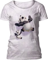 Ladies T-shirt Panda Climb L
