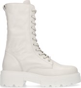 Sacha - Dames - Off white leren veterlaarsjes - Maat 40