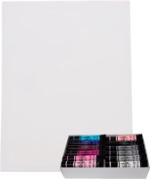 Hobbyz Schilderpakket met Schildersdoek en Acrylverf - 36 tubes verf - 30 x 40 cm schildersdoek