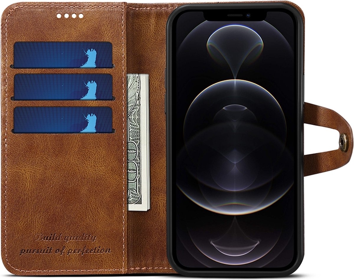 iPhone 12 Mini Wallet met vakjes voor pasjes Gemaakt van premium