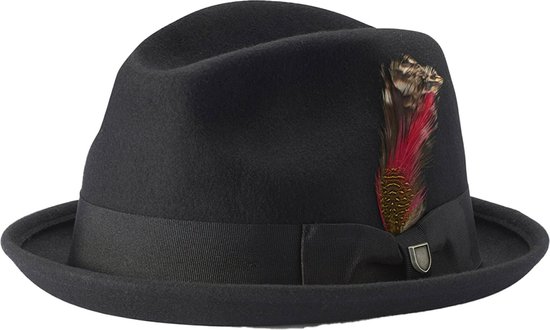 Brixton Hat Gain Fedora Black-XS