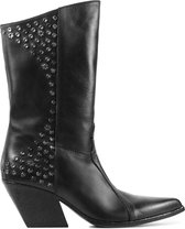 Elena Iachi Vrouwen Leren       Cowboy Laarzen  / Western Boots E3403 - Zwart - Maat 38