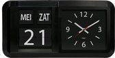 Fysic FK850 - Horloge Alzheimer / grande horloge murale analogique avec heure, jour et date, blanc
