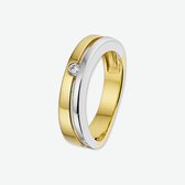 Huiscollectie 4205837 Bicolor gouden zirkonia ring