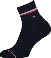 Tommy Hilfiger Iconic Quarter Socks (2-pack) - heren sneaker sportsokken katoen - donkerblauw -  Maat: 43-46