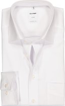 OLYMP Luxor comfort fit overhemd - wit - Strijkvrij - Boordmaat: 45