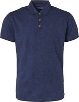 No-Excess - Polo Print Donkerblauw - 3XL - Modern-fit