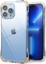 Ringke Fusion+ Hoesje Geschikt voor Apple iPhone 13 Pro Max | Back Cover Transparant | met Bumpers | Geel/Wit