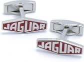 Manchetknopen - Automerk Jaguar Rood en Zilverkleur
