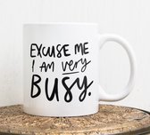 Mok Excuse me I am very busy\'\'