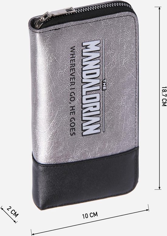 Star Wars: The Mandalorian - Portefeuille en simili-cuir "Où que j'aille, il me suit"