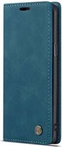 CaseMe Bookcase Pasjeshouder Hoesje Samsung Galaxy S9 Blauw - Telefoonhoesje - Smartphonehoesje - Zonder Screen Protector