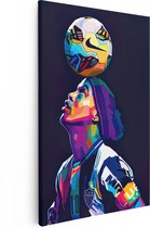 Artaza - Peinture sur Canevas - Ronaldinho avec ballon sur la tête - 40x60 - Petit - Photo sur Toile - Impression sur Toile