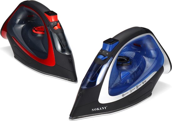 SOKANY Fer à Vapeur Sans Fil 2400W - Vitesse Réglable Anti-goutte  Anti-calcaire Prise