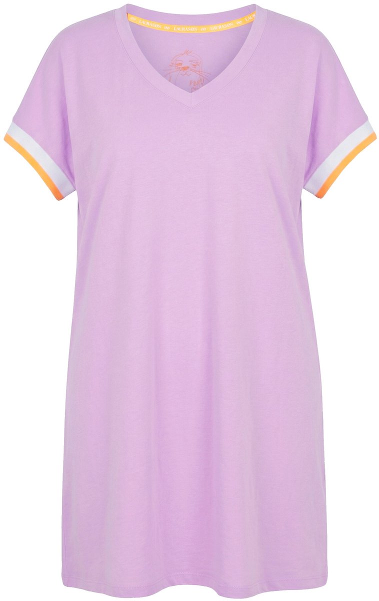 Laurasøn - Dames - Shirtjurk V-hals OEKO-TEX MIG - Hortensia - Maat 52+