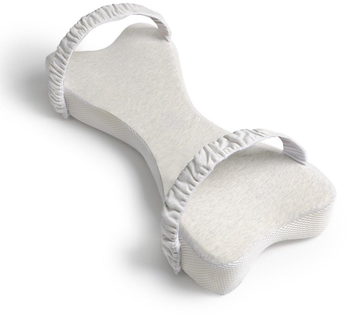 longziming -Side Sleeper Knee Pillow - Orthopedische Ondersteuning - Extra Breed Met Gebogen Uitsparing Voor Dij En Knie - Voor Zijliggers Light Grey - 1 Stuk